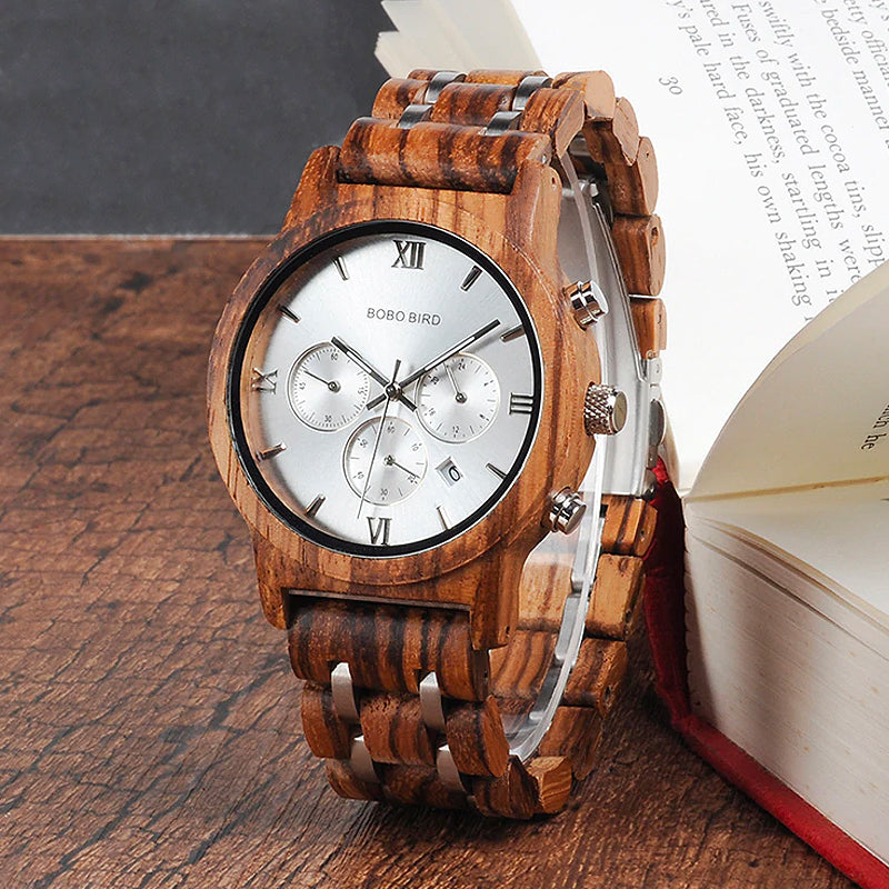 Wooden chronograph watches store