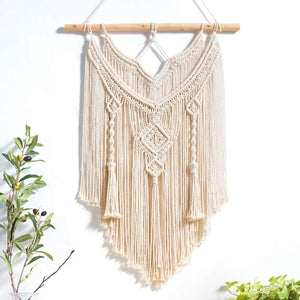 Macrame Handwoven Double Bow Tapestry