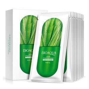 Bioaqua Aloe Vera Natural Plant Extract Face Mask Treatment (10 Pack)