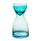 Contemporary Wide Green Glass Water Jug With Cup (800ml)