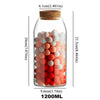 Airtight Cork Plug Sealed Storage Jar (1200ml)