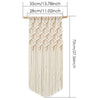 Macrame Handwoven Interlocked Diamond Mesh Tapestry