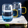 Nordic Blue Ombre Glass Teapot Set With 2 Cups