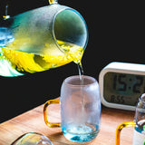 Nordic Blue Ombre Glass Teapot Set With 2 Cups