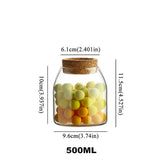 Airtight Cork Plug Sealed Storage Jar (500ml)