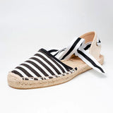 Espadrille Flat Canvas & Hemp Shoes (striped)