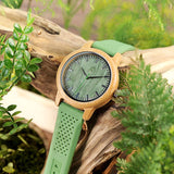 Bobo Bird Bamboo & Silicone Nature Green Watch