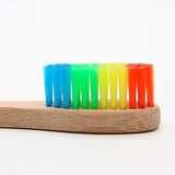 10-Pack Eco-Friendly Bamboo Toothbrush with Rainbow Head