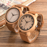 Bobo Bird Unisex Bamboo Quartz Crystal Watch