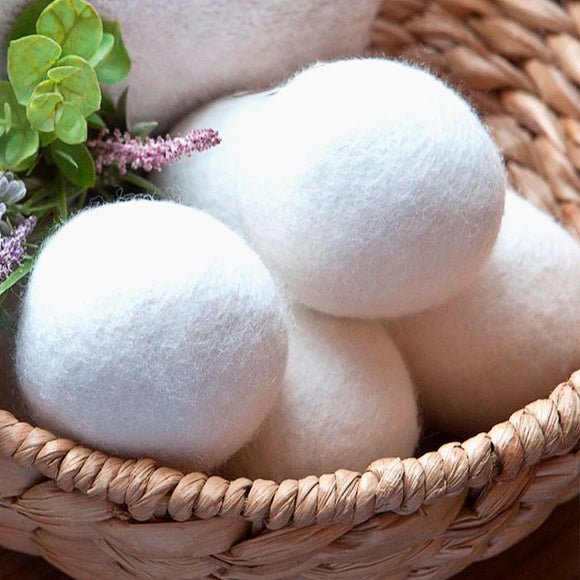 6-Pack Natural Organic Reusable Woollen Dryer Balls