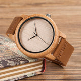 Bobo Bird Unisex Bamboo Quartz Crystal Watch