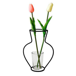 Nordic Minimalist / Modern Black Iron Flower Vase (various designs)