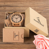 Bobo Bird Unisex Bamboo Quartz Crystal Watch