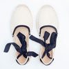 Espadrille Flat Canvas & Hemp Shoes (white)