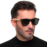 Ralferty Unisex Classic Retro Bamboo Sunglasses