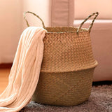 Handmade Natural Woven Seagrass Flower Basket
