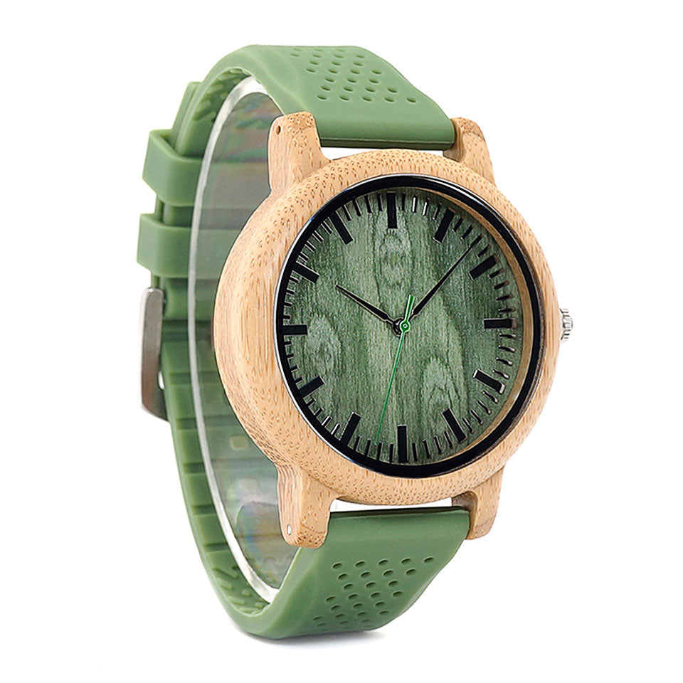 Bamboo watch strap top