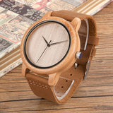 Bobo Bird Unisex Bamboo Quartz Crystal Watch