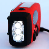 Emergency Dynamo & Solar Powered LED Flashlight, Phone Charger & Radio