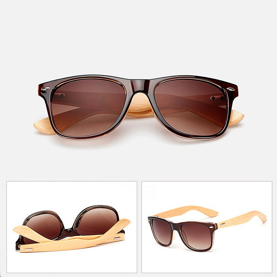 Ralferty Unisex Classic Retro Bamboo Sunglasses
