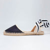 Espadrille Flat Canvas & Hemp Shoes (black)