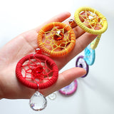 Colour Coordinated Crystal Chakra Dreamcatcher