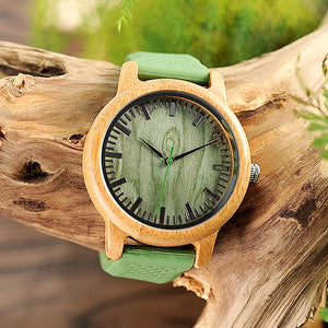 Bobo Bird Bamboo & Silicone Nature Green Watch