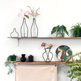 Nordic Minimalist / Modern Black Iron Flower Vase (various designs)