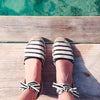 Espadrille Flat Canvas & Hemp Shoes (striped)
