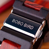 Bobo Bird Men's Wooden Gear-Inspired Mechanical Design Watch (Red Sandalwood)