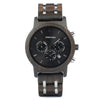 Bobo Bird Men's Luxury Wooden Quartz Watch with Chronograph (black)