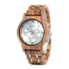 Bobo Bird Men's Luxury Wooden Quartz Watch with Chronograph (silver)