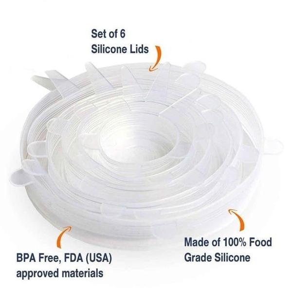 Reusable & Stretchable Silicone Food Wrap Set