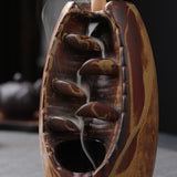 Cascading Smoke Waterfall Incense Burner (Earth Brown)